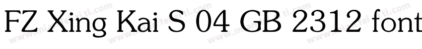 FZ Xing Kai S 04 GB 2312 font字体转换